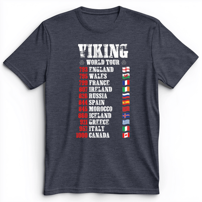 Viking World Tour Premium Tee Heather Navy / S
