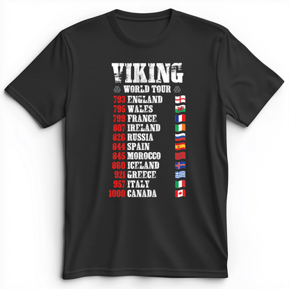 Viking World Tour Premium Tee Dark Grey Heather / S