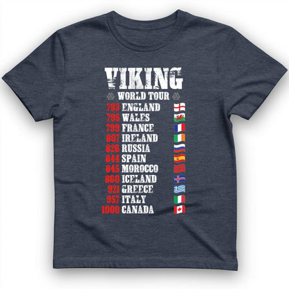 Viking World Tour T- Shirt Heather Navy / S
