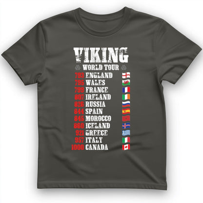 Viking World Tour T- Shirt Charcoal / S