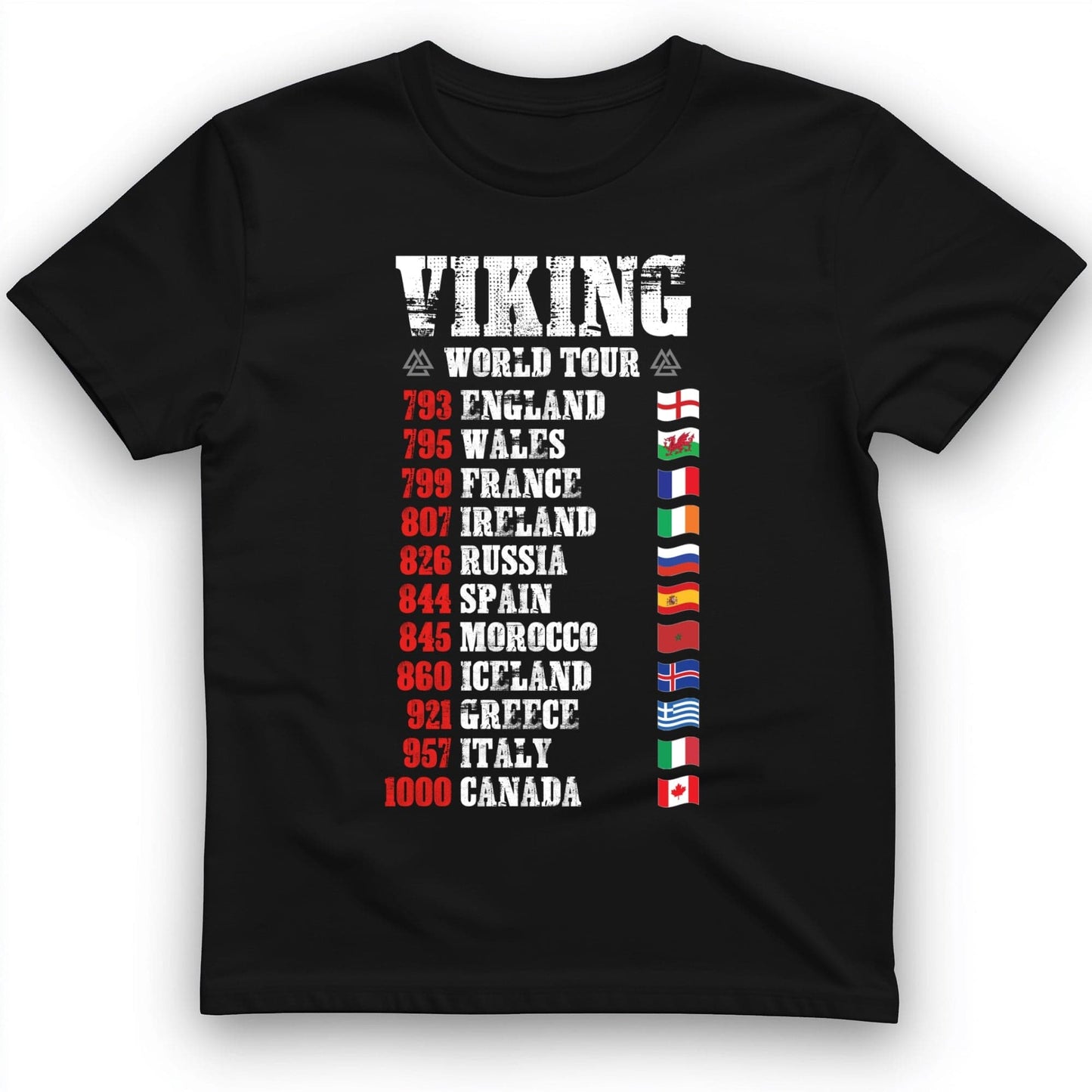 Viking World Tour T- Shirt Black / S