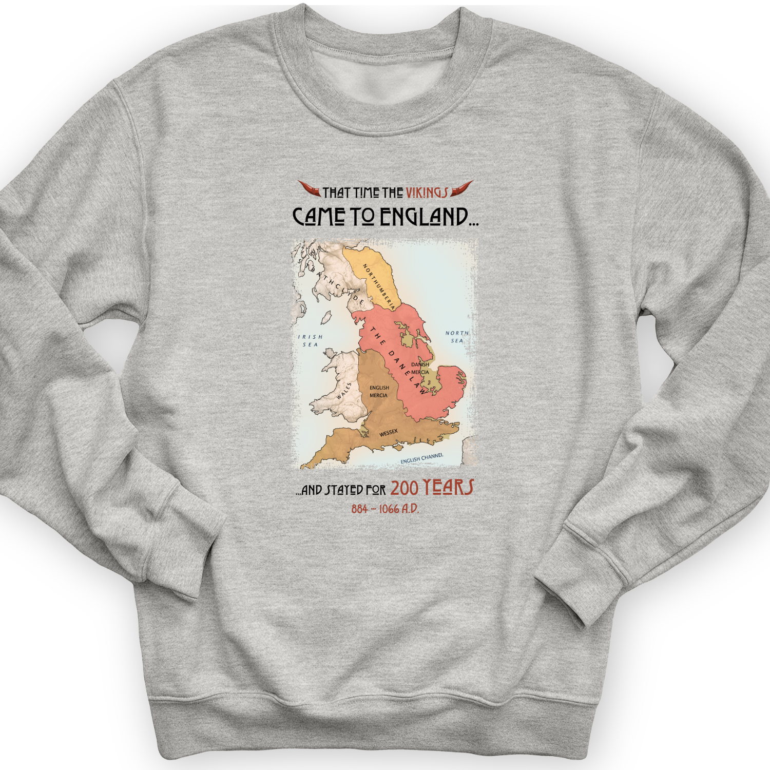 Vikings In England Crewneck Sport Grey / S