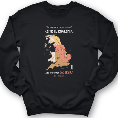 Vikings In England Crewneck Black / S