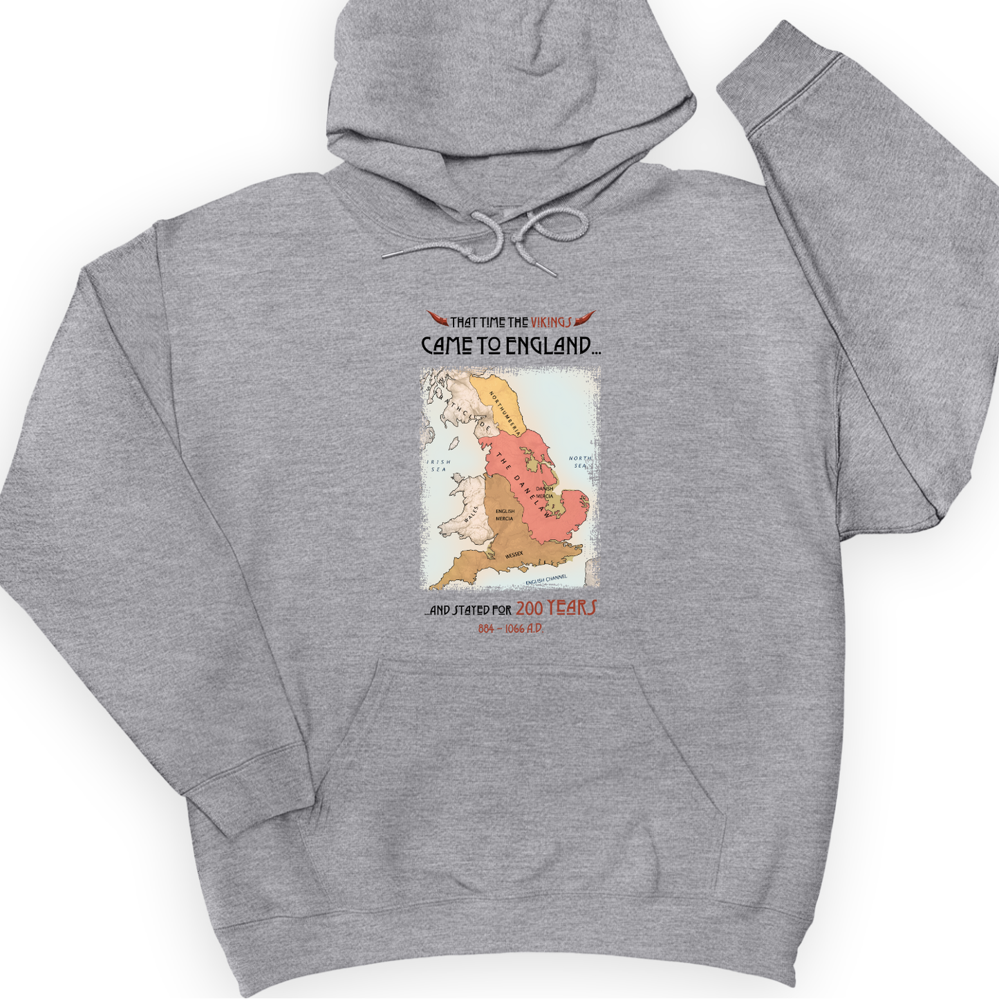 Vikings In England Hoodie Sport Grey / S