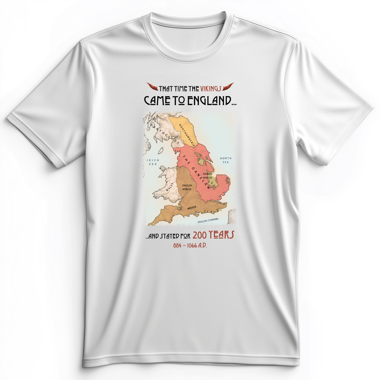 Vikings In England Premium Tee White / S
