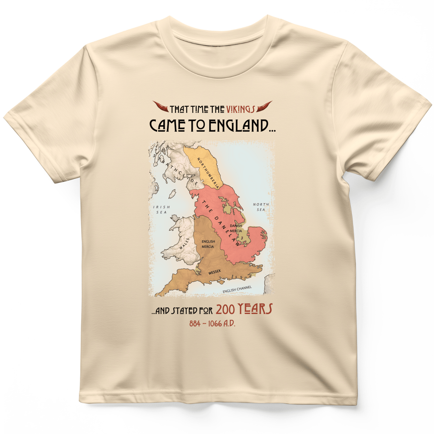 Vikings In England T-Shirt Natural / S