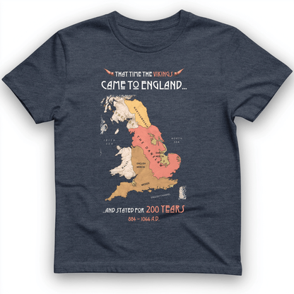 Vikings In England T-Shirt Heather Navy / S