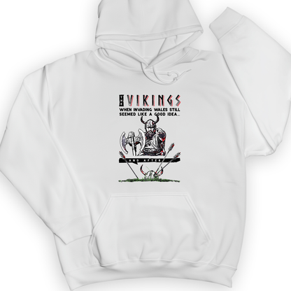Vikings Never Defeated Wales Hoodie White / S