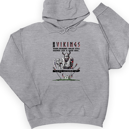Vikings Never Defeated Wales Hoodie Sport Grey / S