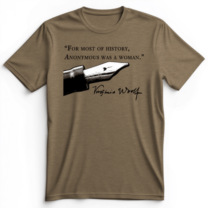 Virginia Woolf Premium Tee Heather Olive / S