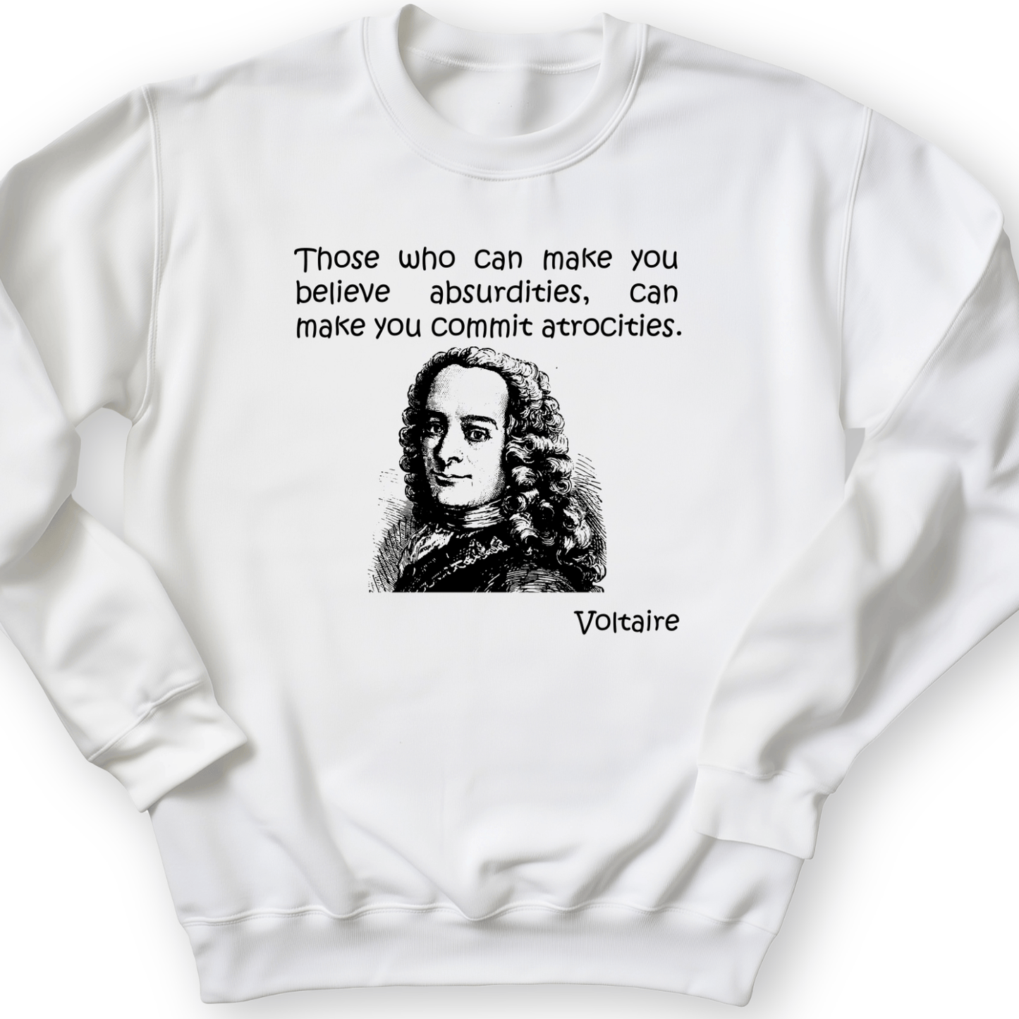 Voltaire Absurdities Crewneck White / S