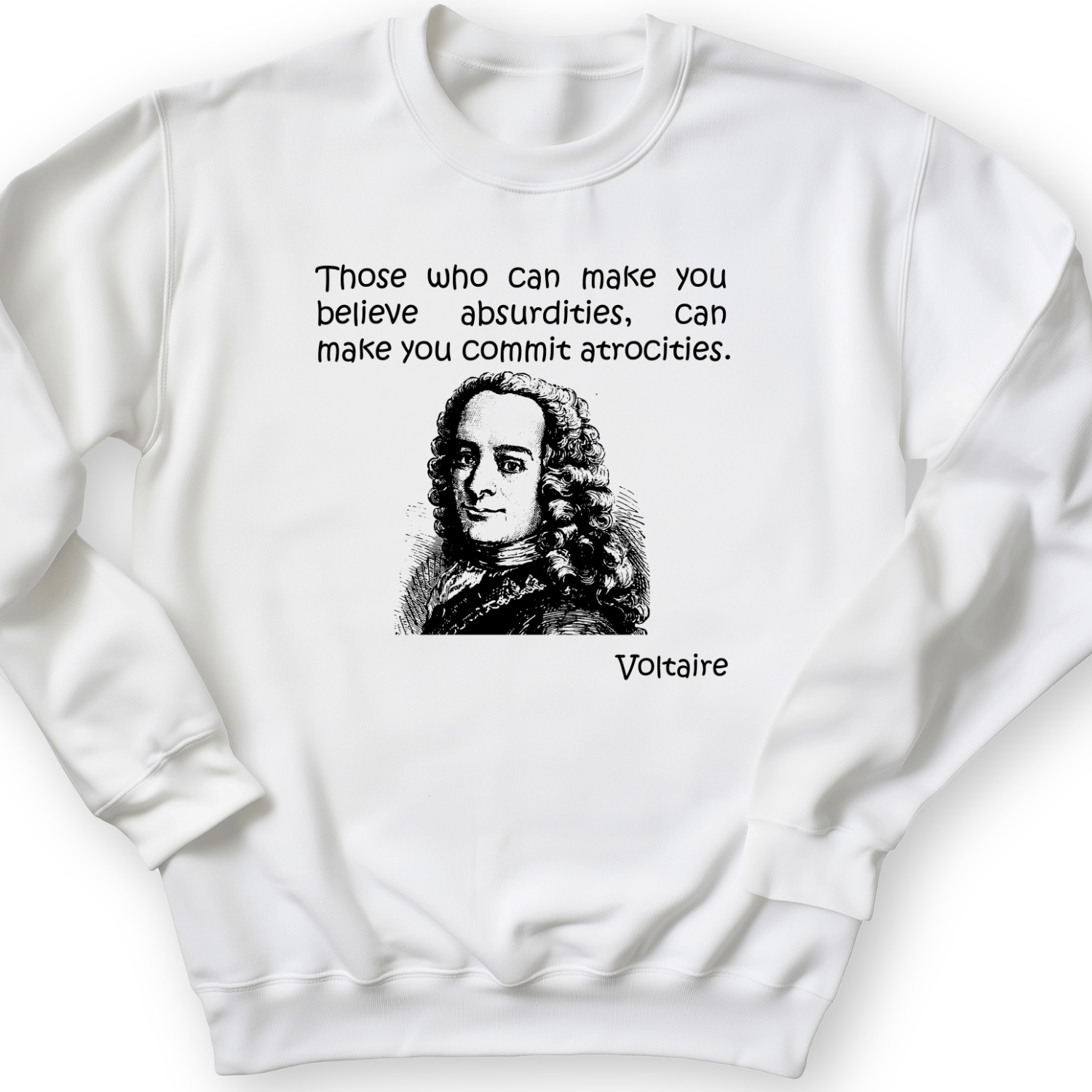 Voltaire Absurdities Crewneck White / S