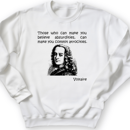Voltaire Absurdities Crewneck White / S