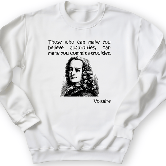 Voltaire Absurdities Crewneck White / S