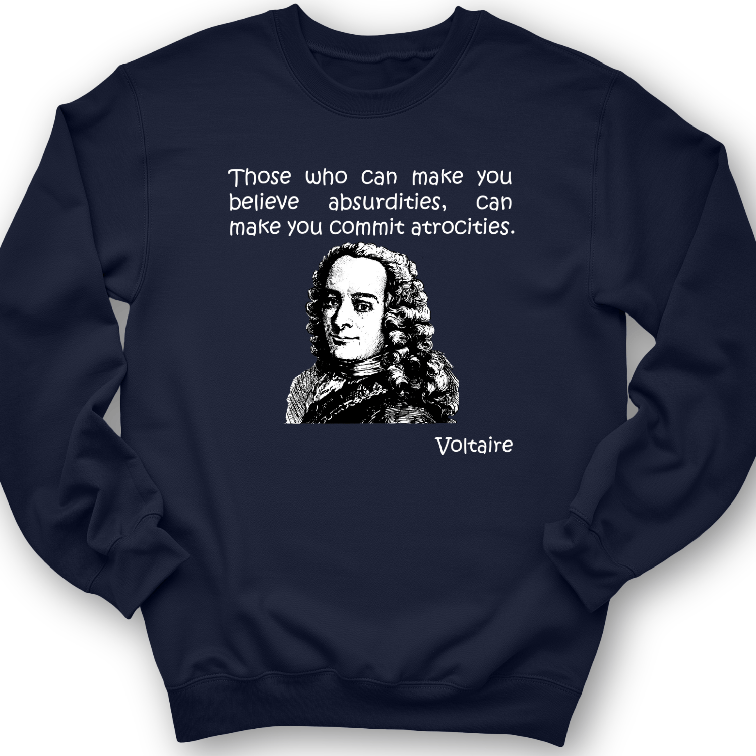 Voltaire Absurdities Crewneck Navy / S