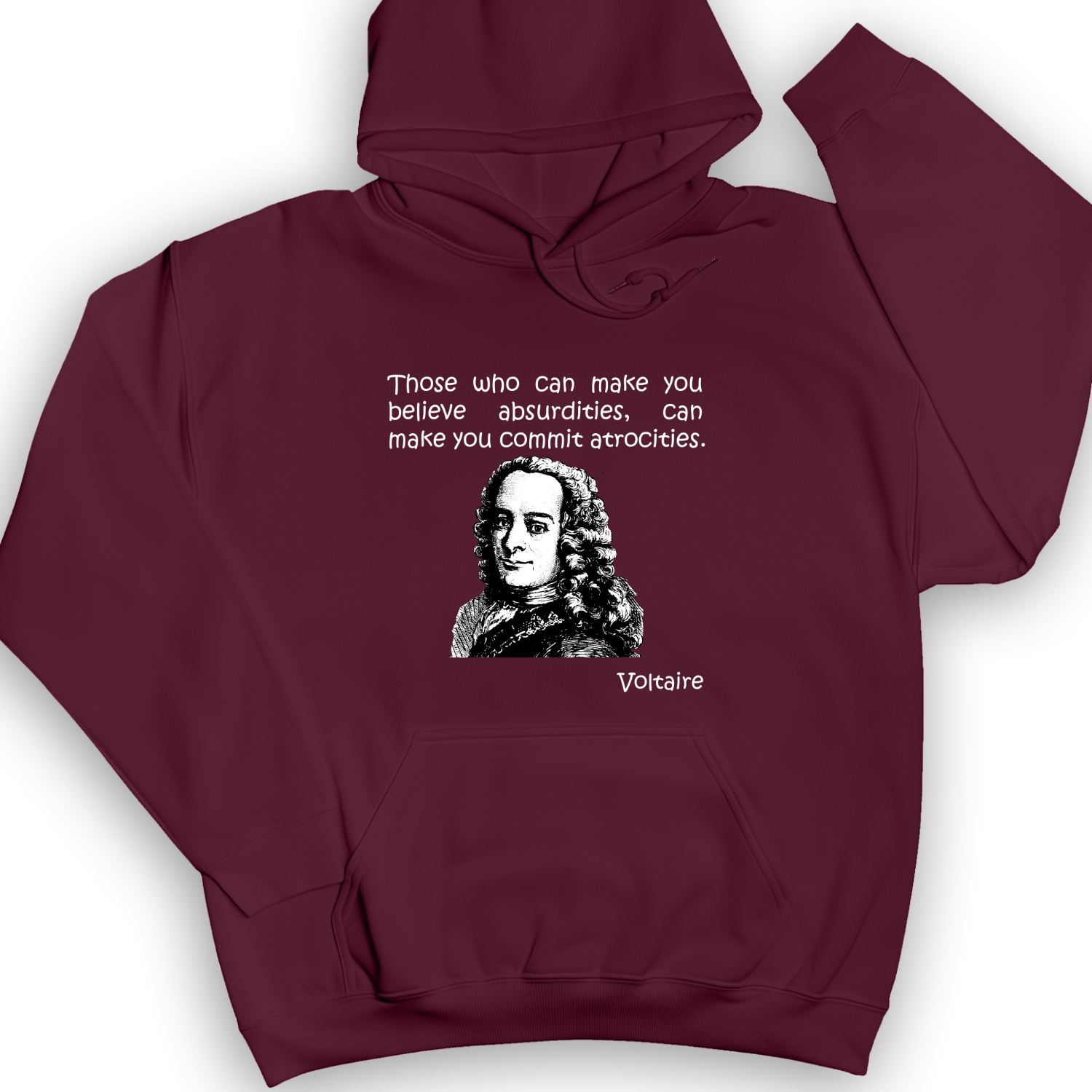 Voltaire Absurdities Hoodie Maroon / S
