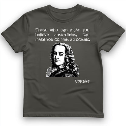 Voltaire Absurdities T-Shirt Charcoal / S