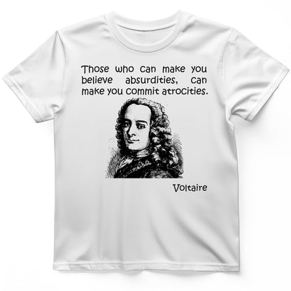 Voltaire Absurdities T-Shirt White / S