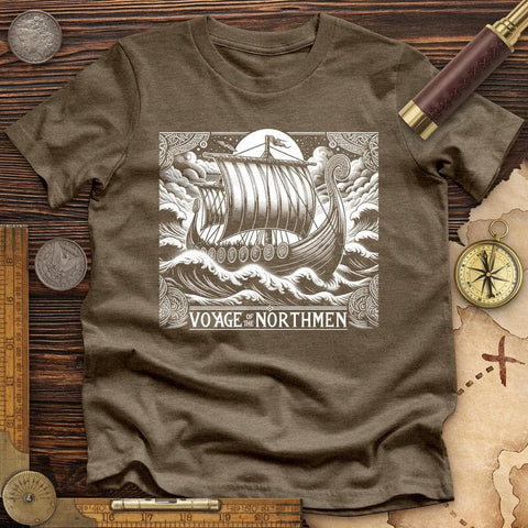 Voyage Of The Northmen High Quality Tee Heather Olive / S