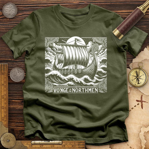 Voyage Of The Northmen T-Shirt Military Green / S
