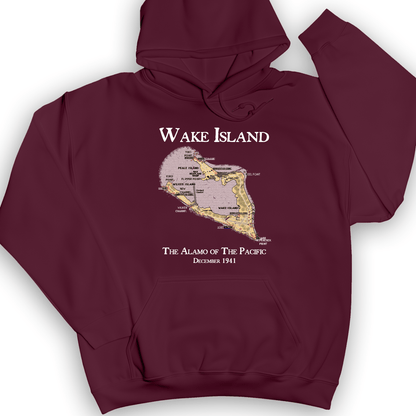 Wake Island Hoodie Maroon / S