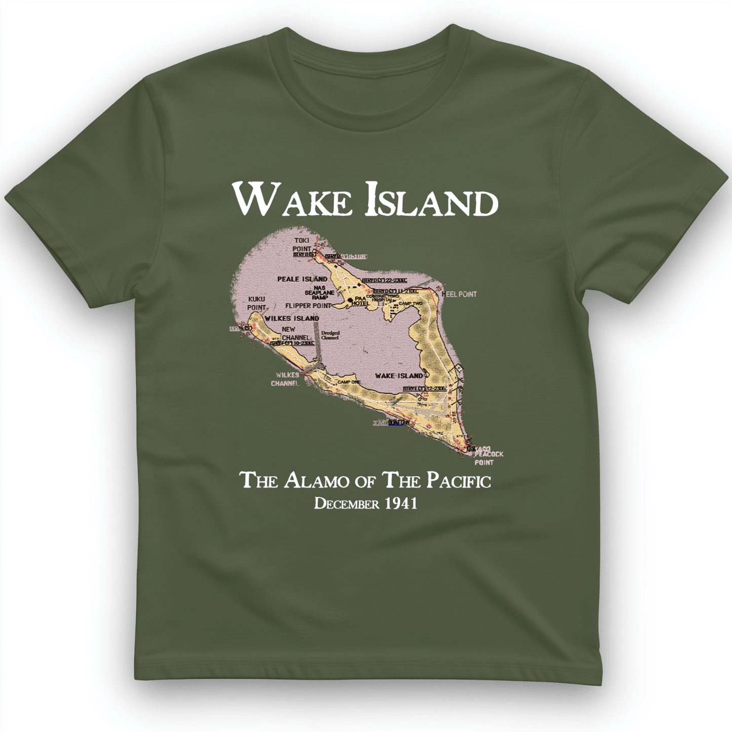 Wake Island T-Shirt Military Green / S