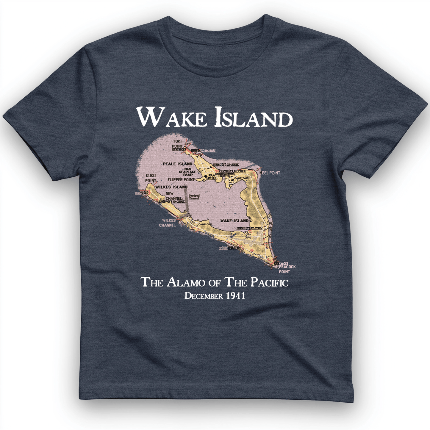 Wake Island T-Shirt Heather Navy / S