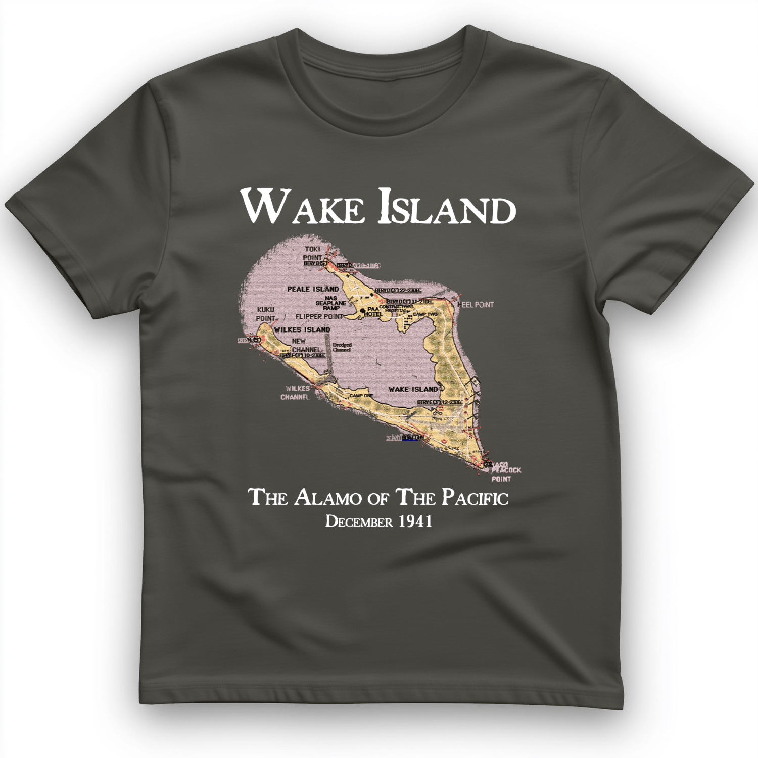 Wake Island T-Shirt Charcoal / S