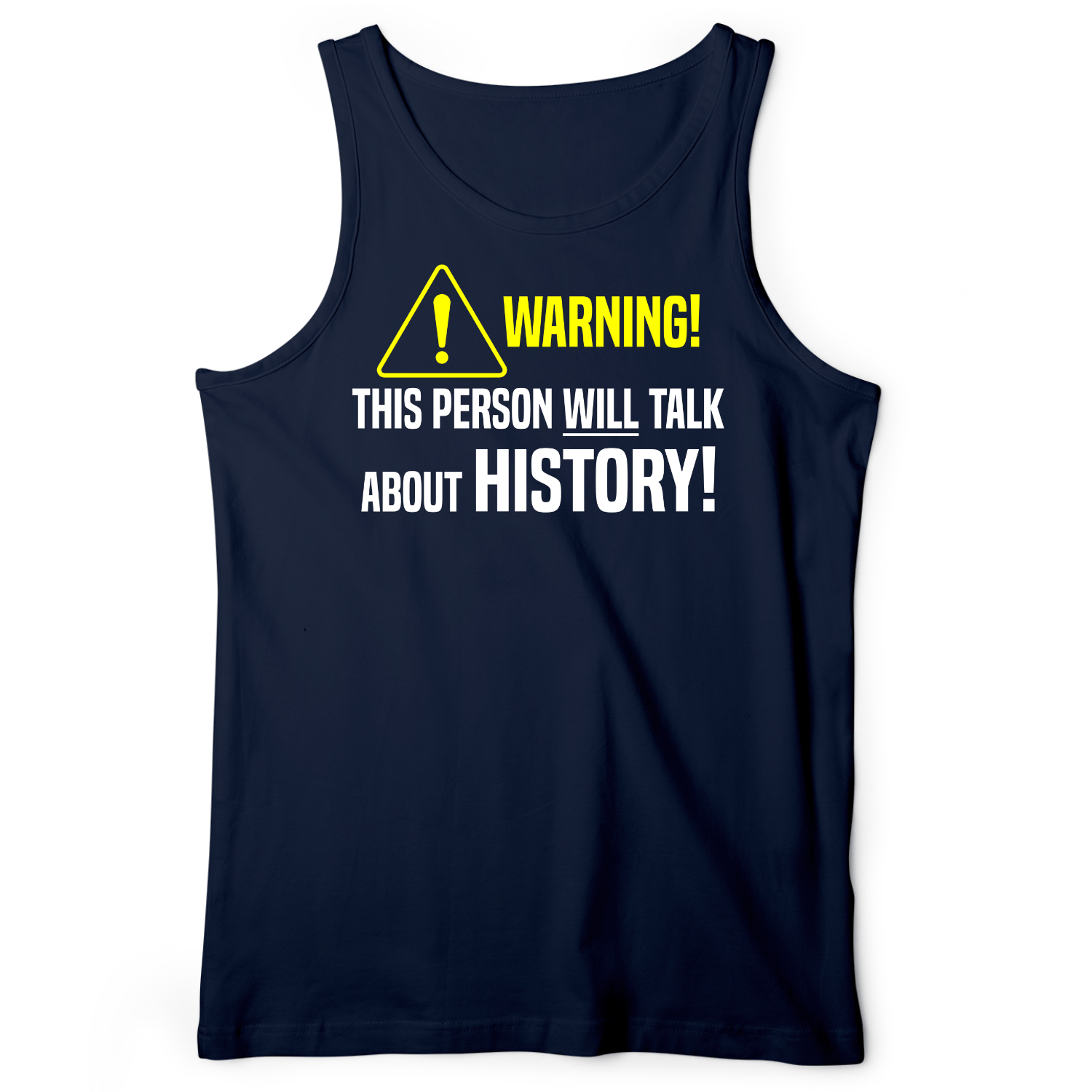 Warning Will Talk History Tank Navy / XS