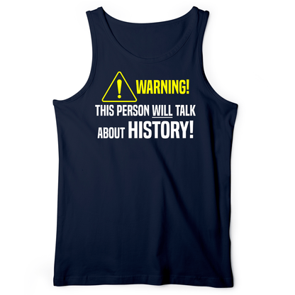Warning Will Talk History Tank Navy / XS