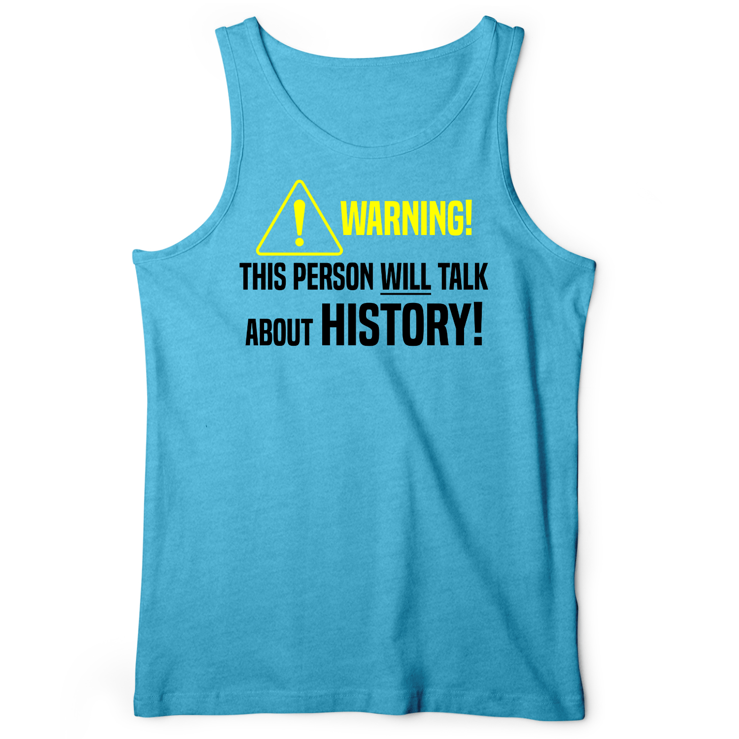 Warning Will Talk History Tank Aqua TriBlend / XS