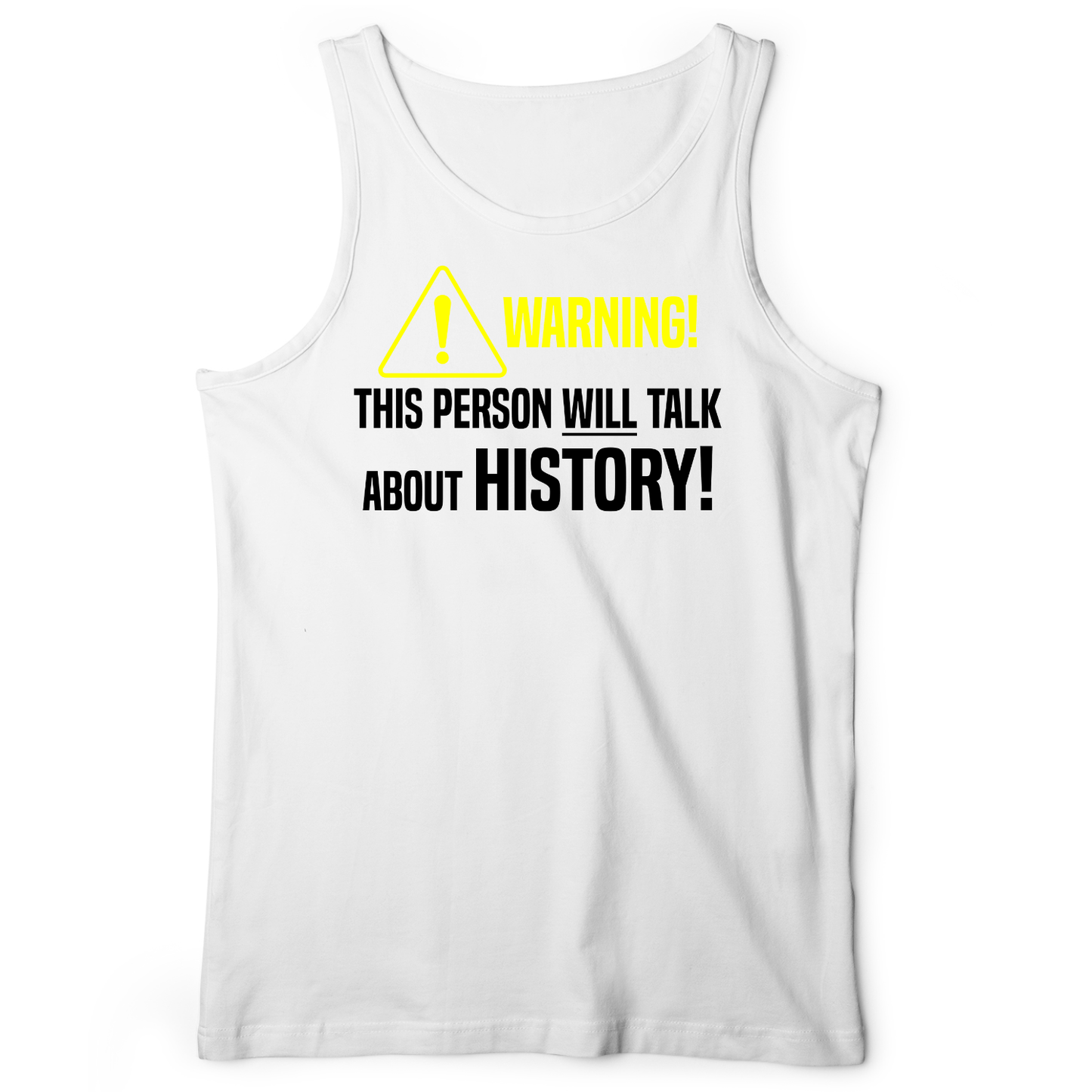Warning Will Talk History Tank White / XS