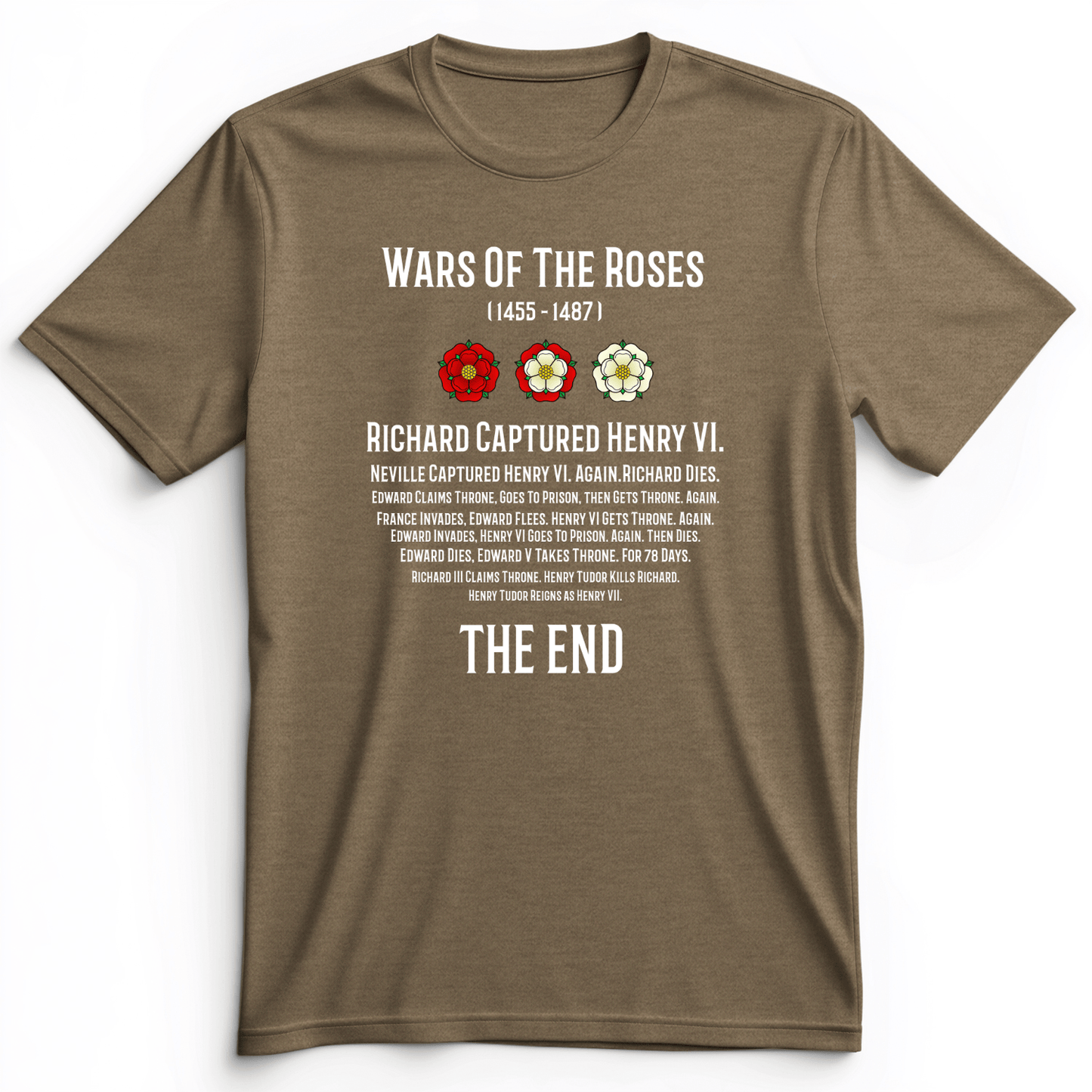 Wars Of The Roses Premium Tee Heather Olive / S