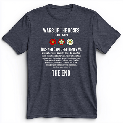 Wars Of The Roses Premium Tee Heather Navy / S