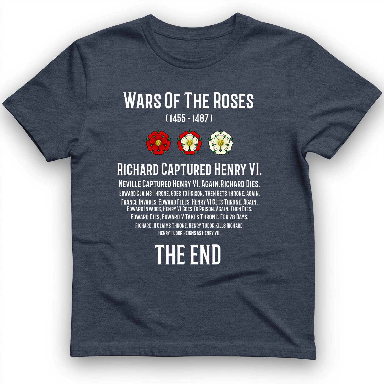 Wars Of The Roses T-Shirt Heather Navy / S