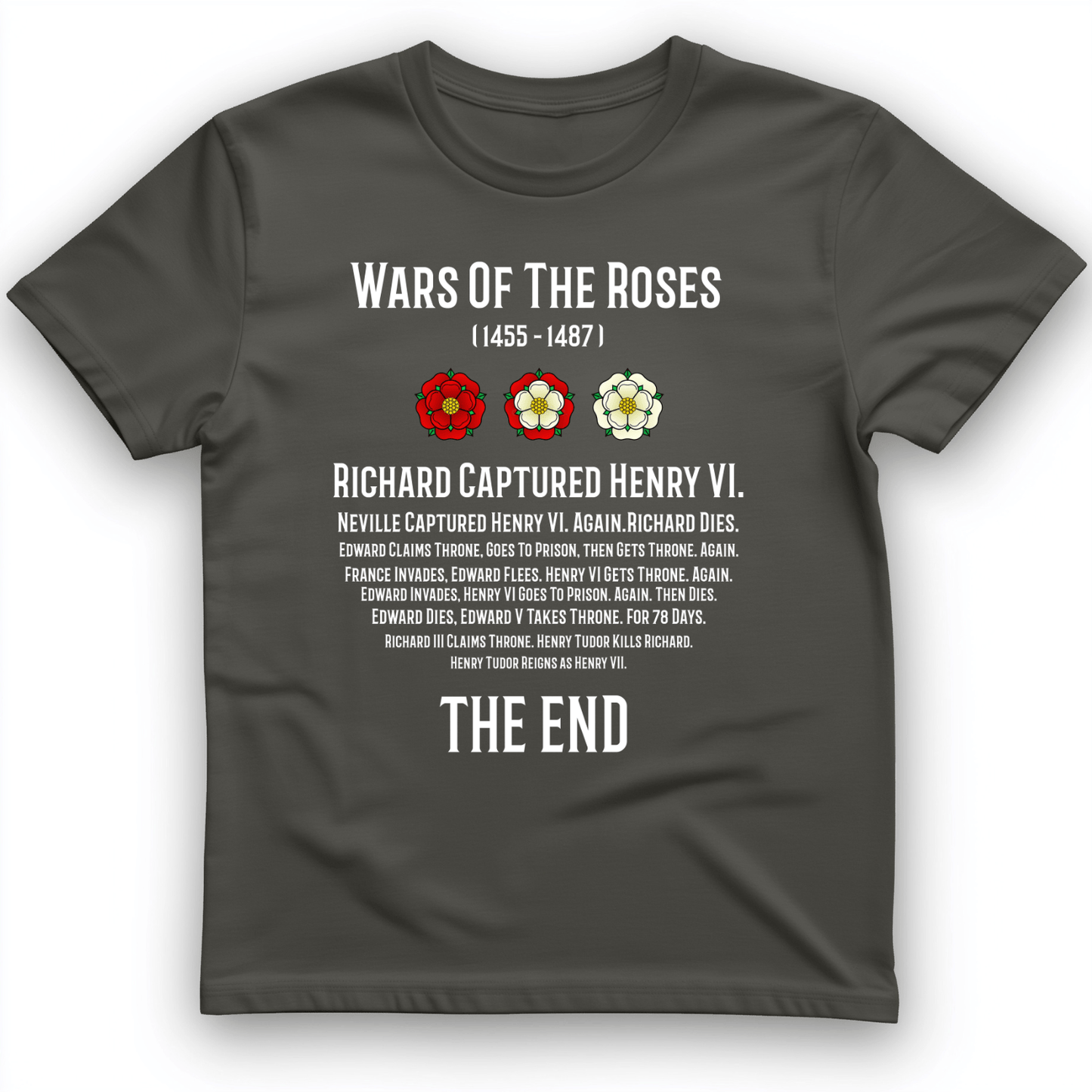 Wars Of The Roses T-Shirt Charcoal / S