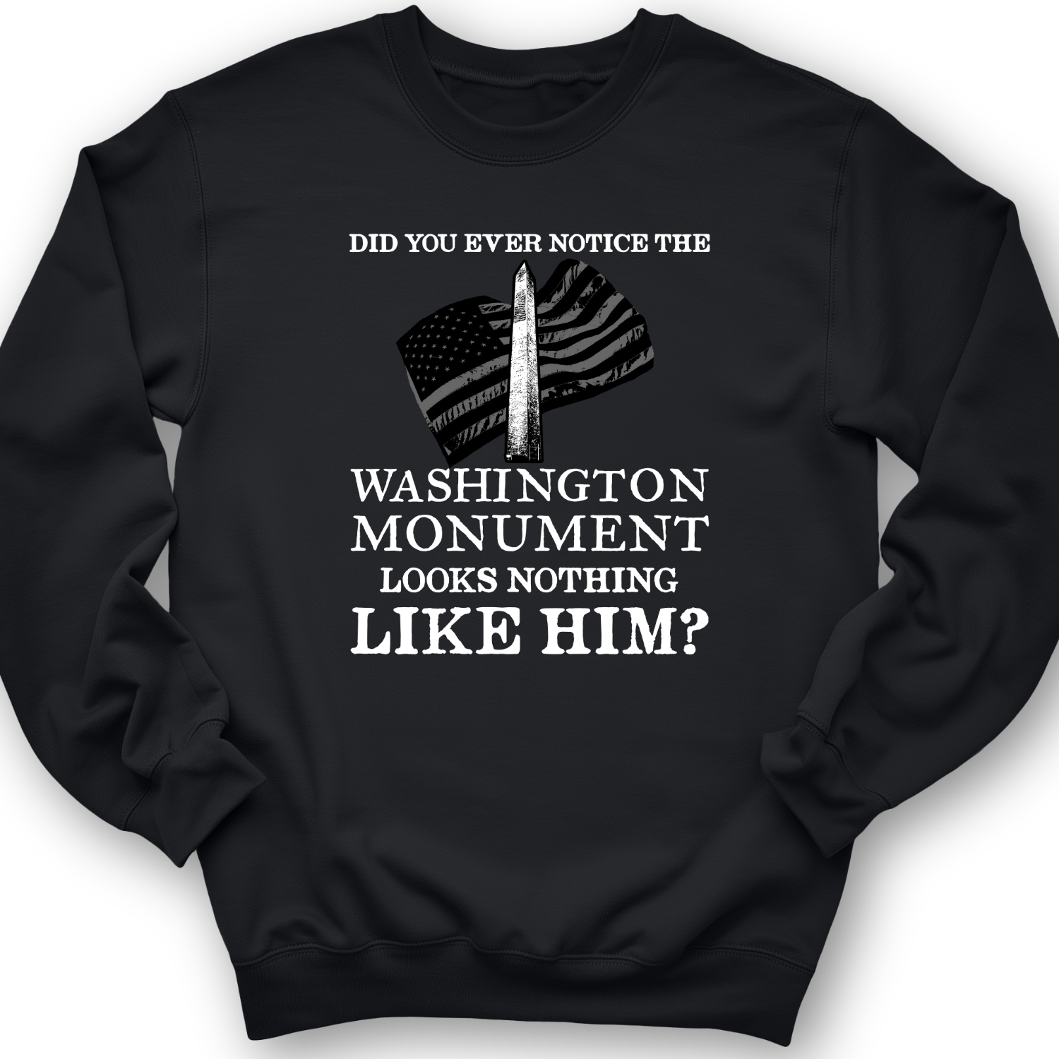 Washington Monument Crewneck Black / S