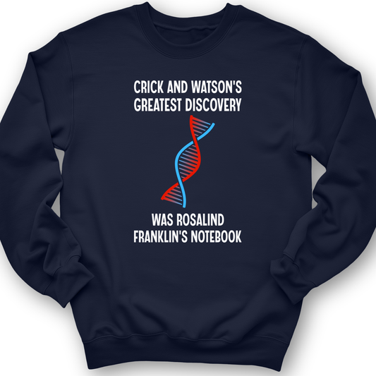 Watson and Crick Crewneck Navy / S