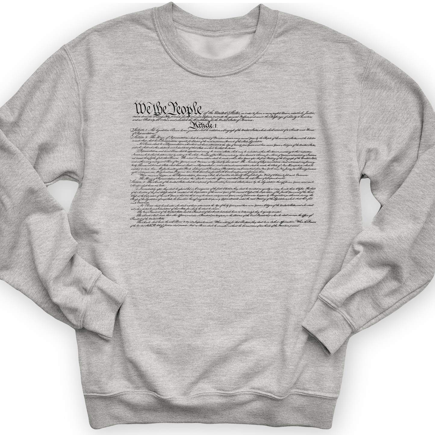 We The People Constitution Crewneck Sport Grey / S