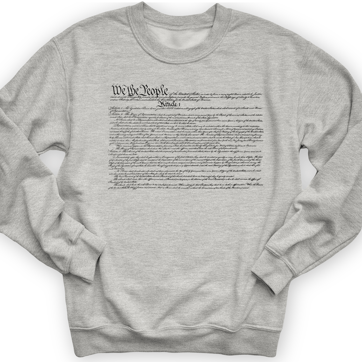 We The People Constitution Crewneck Sport Grey / S