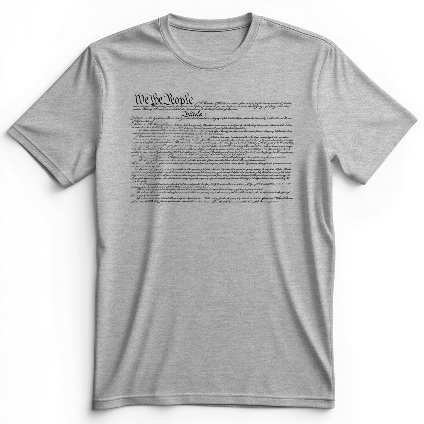 We The People Constitution Premium Tee Athletic Heather / S