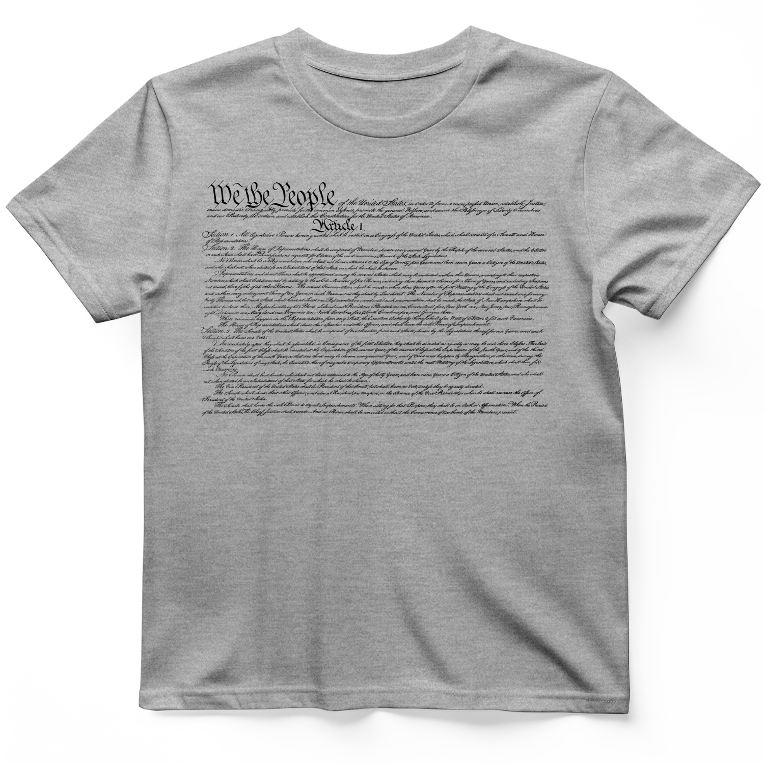 We the People Constitution T-Shirt Sport Grey / S