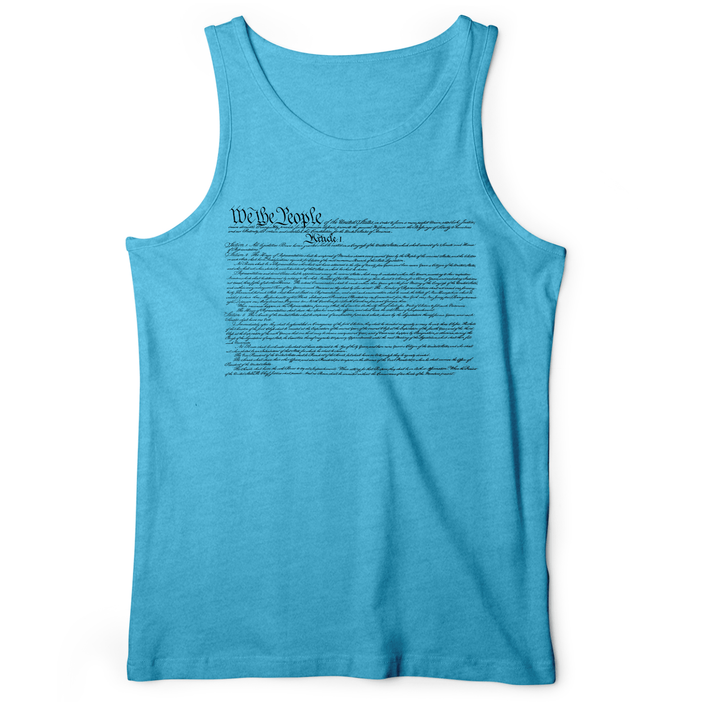 We The People Constitution Tank Aqua TriBlend / XS
