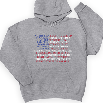 We The People Flag Hoodie Sport Grey / S