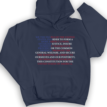 We The People Flag Hoodie Navy / S