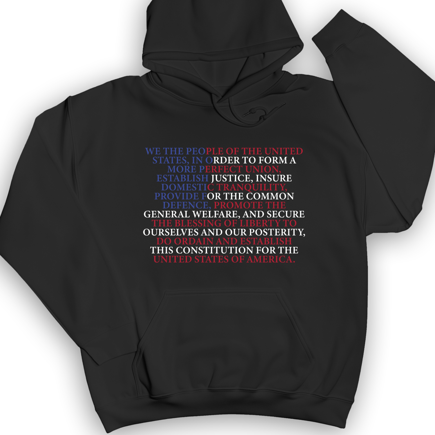We The People Flag Hoodie Black / S