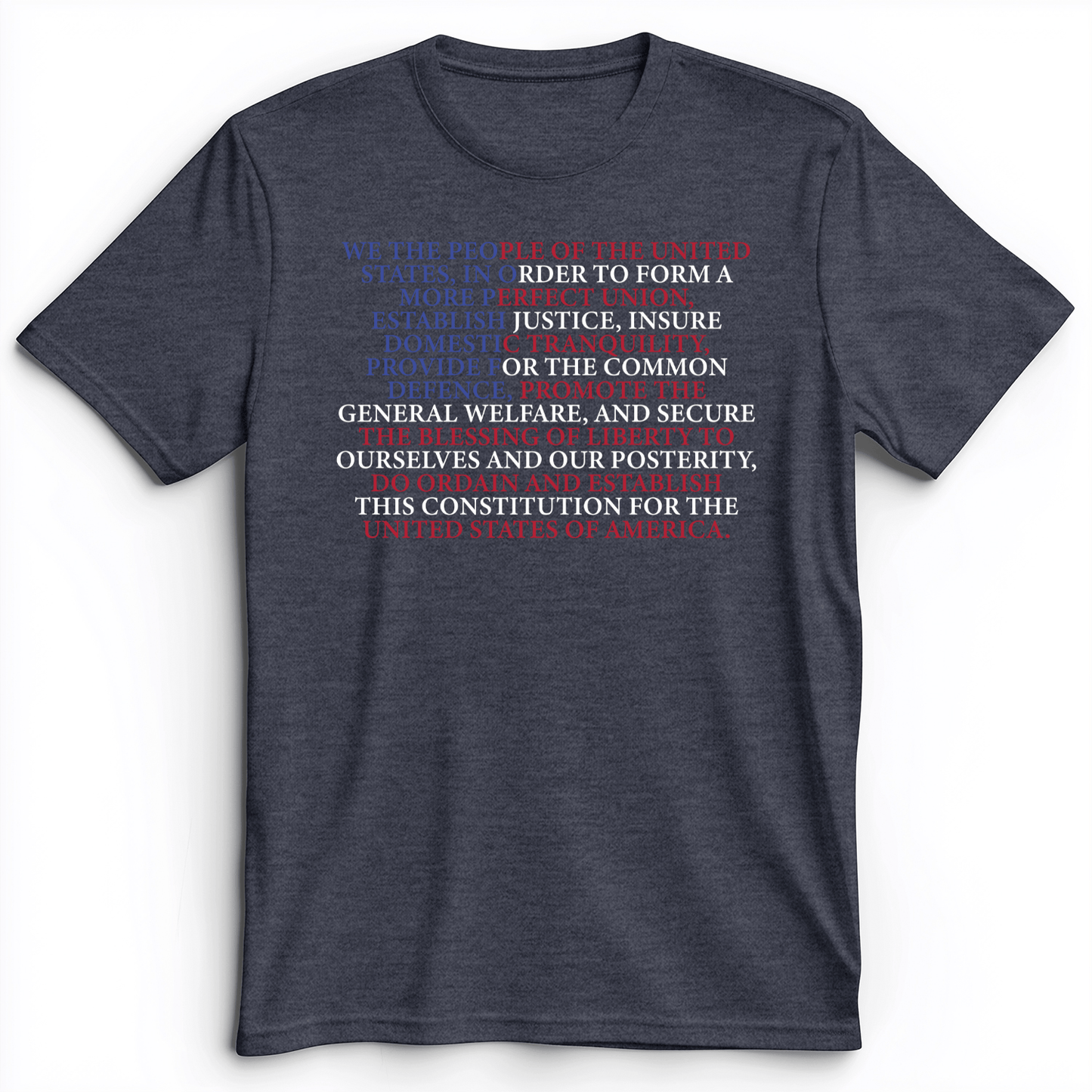 We The People Flag Premium Tee Heather Navy / S