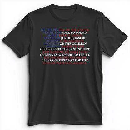 We The People Flag Premium Tee Dark Grey Heather / S