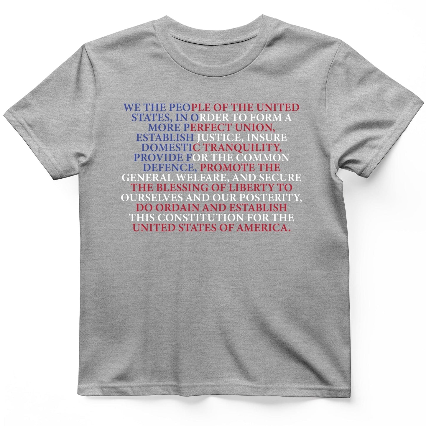 We The People Flag T-Shirt Sport Grey / S