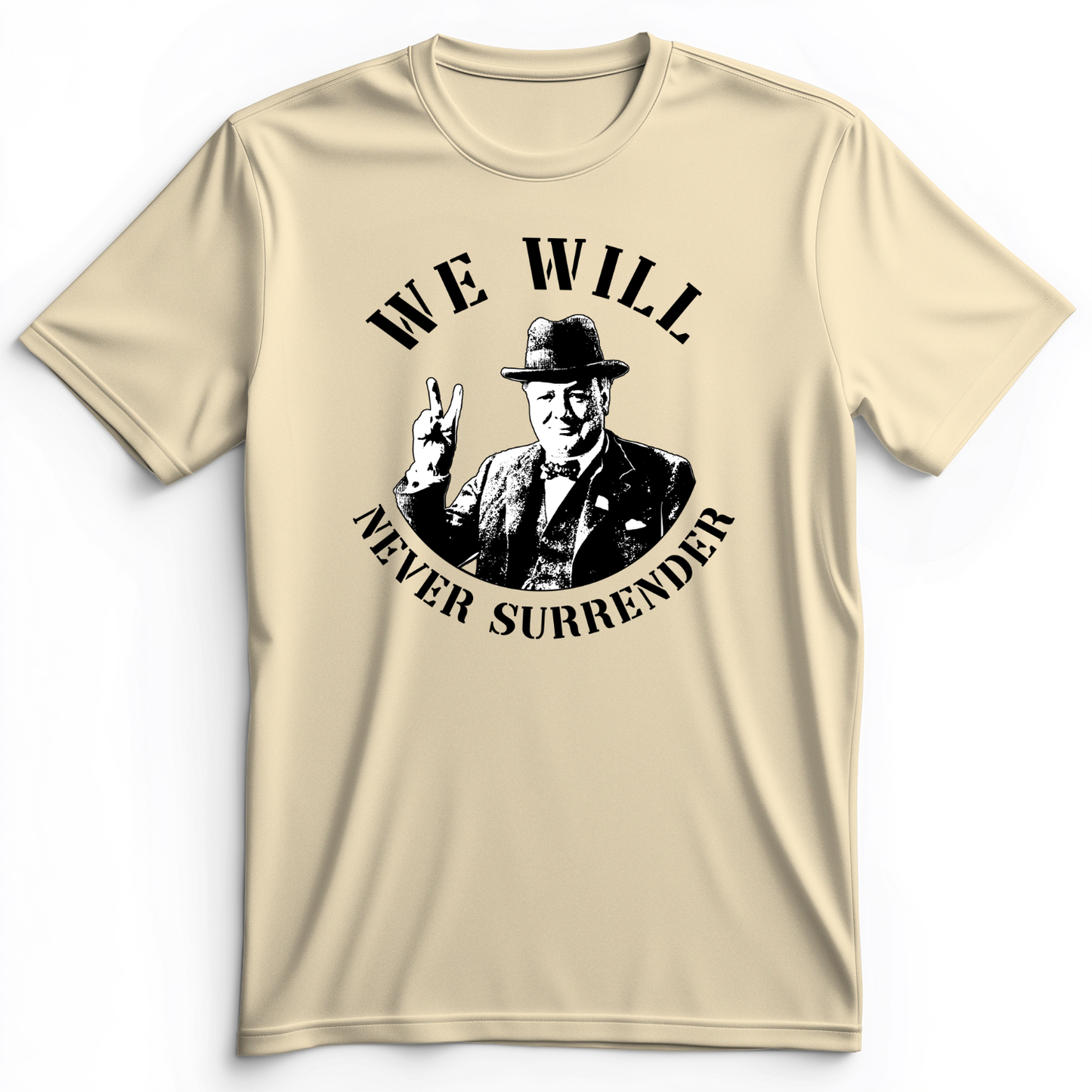 We Will Never Surrender Premium Tee Natural / S